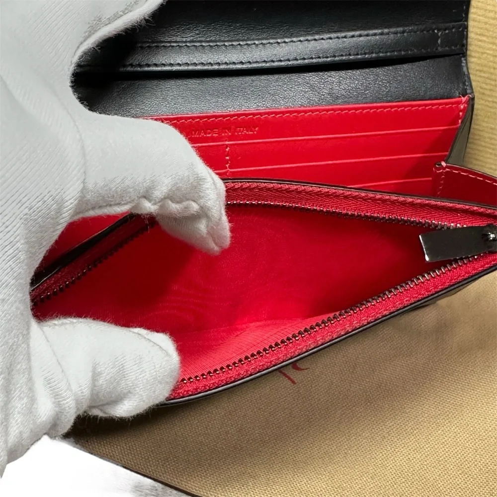 ❌SOLD❌Christian Louboutin Black Leather Clutch with Metallic Studs - Picture 3 of 11
